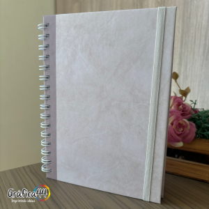 Caderno Corporativo Folhas Internas Papel Offset 75g. 15 x 21 cm - 100 folhas 4x4 - Colorido Frente e Verso Capa com Laminação. Wire-o. 