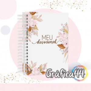 Caderno Meu Devocional Folhas Internas Papel Offset 75g. 15 x 21 cm - 226 Páginas Impressão Colorida. Capa com Laminação. wire-o Fechamento com elástico